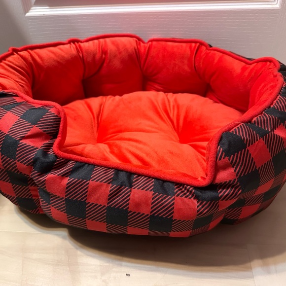 Other - Red and Black Buffalo Plaid Pet Bed